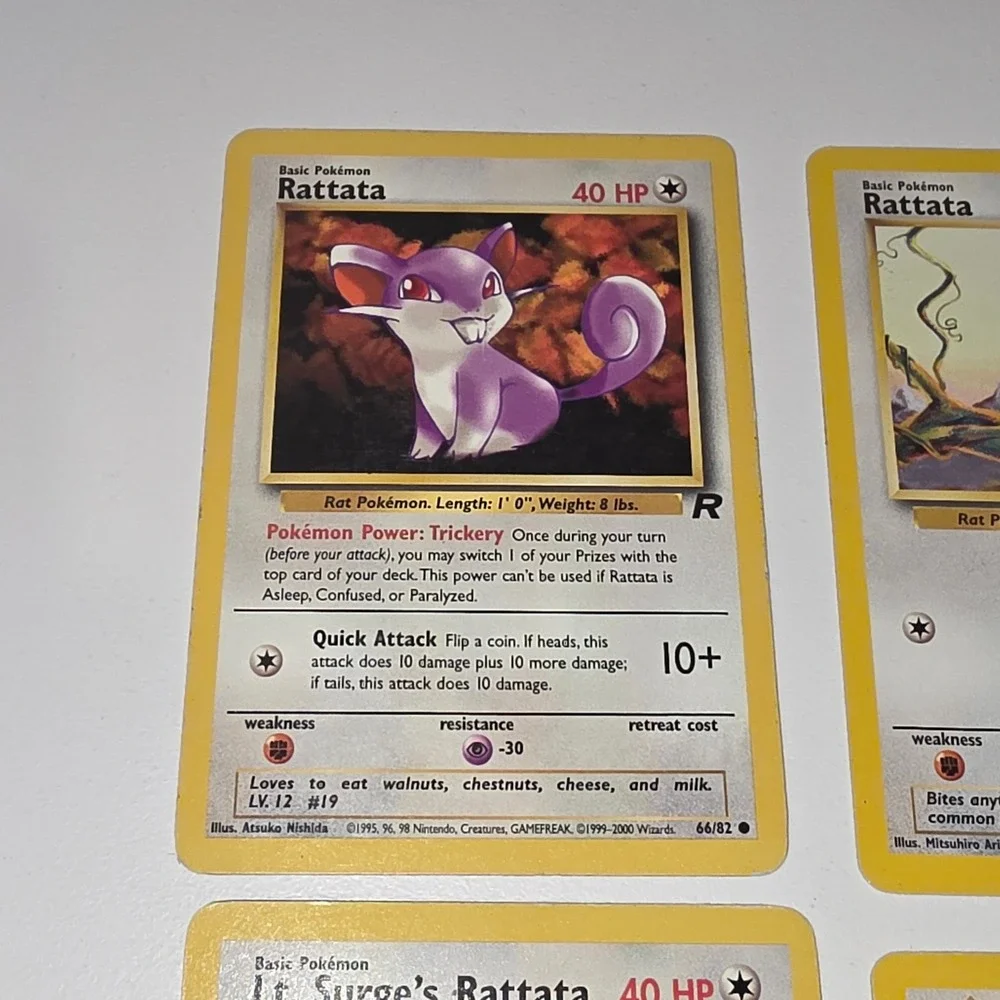 Pokemon Card Lot Rattata Raticate Team Rocket Gym Heroes Legendary Collection